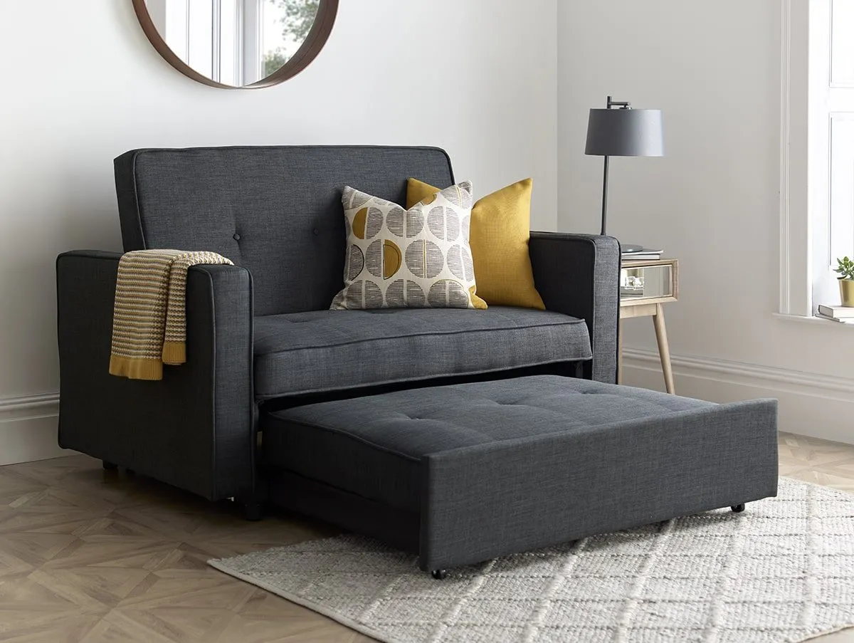 Bedmaster Bedmaster Troy Grey Fabric Sofa Bed