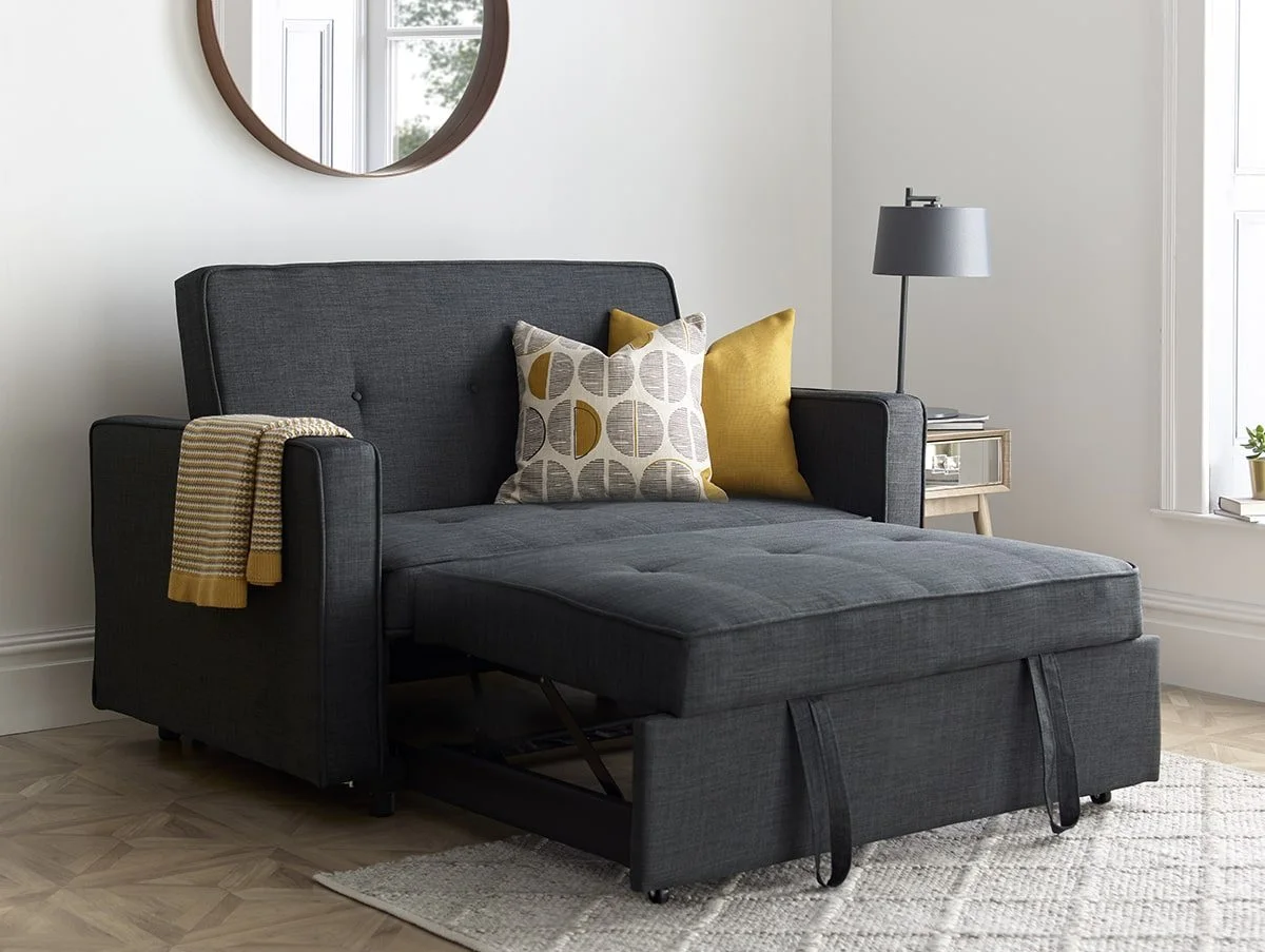 Bedmaster Bedmaster Troy Grey Fabric Sofa Bed