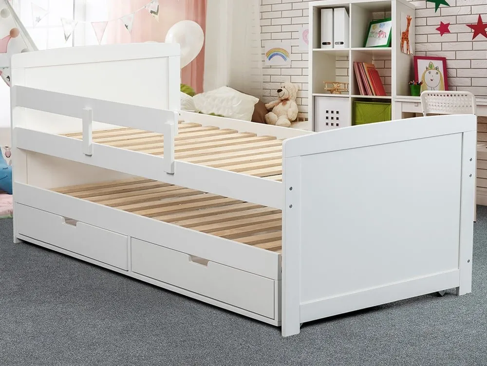 Sweet Dreams Sweet Dreams Jupiter White Wooden Guest Bed Frame