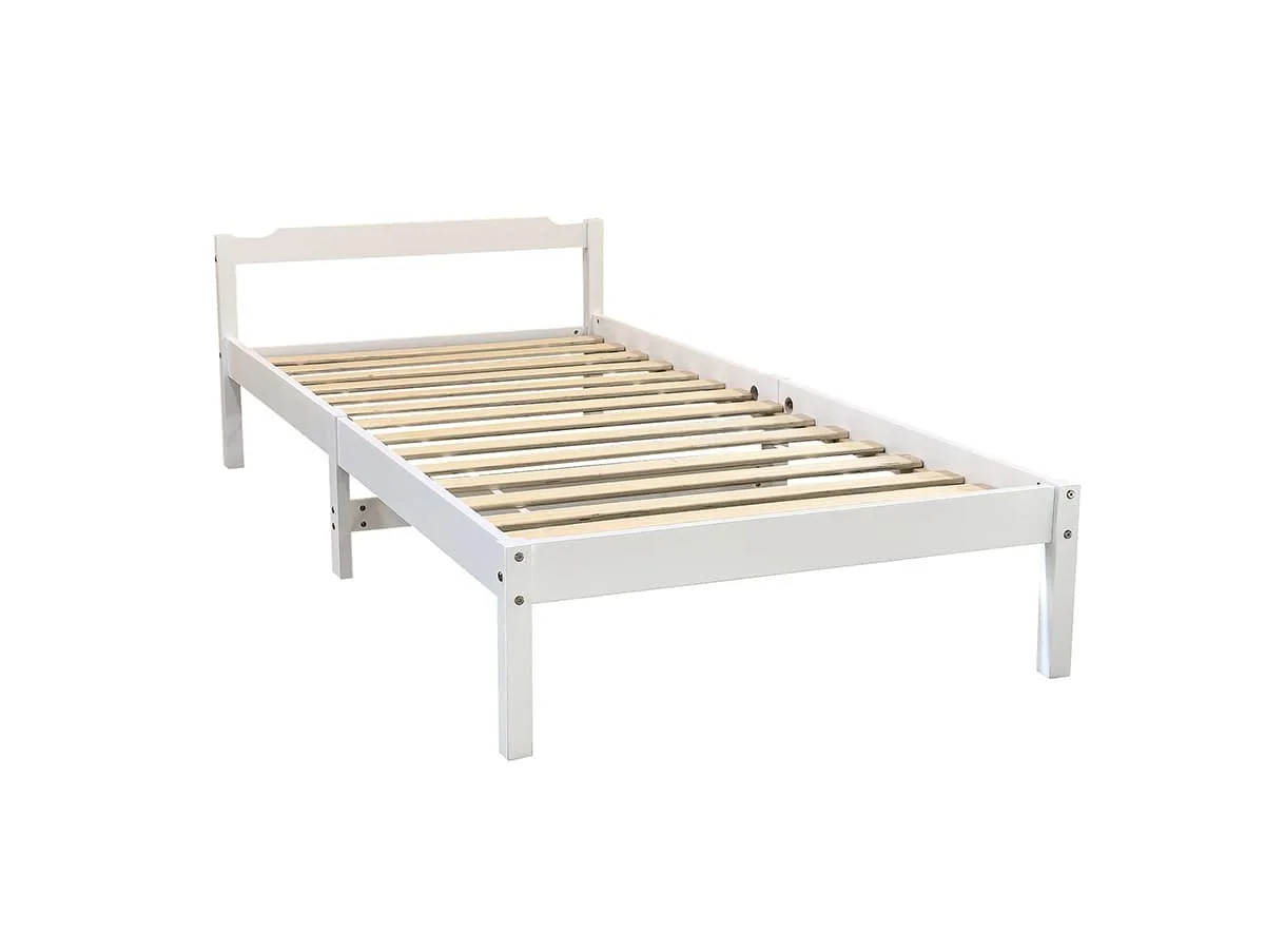 Kidsaw Kidsaw Jinsen White Wooden Bed