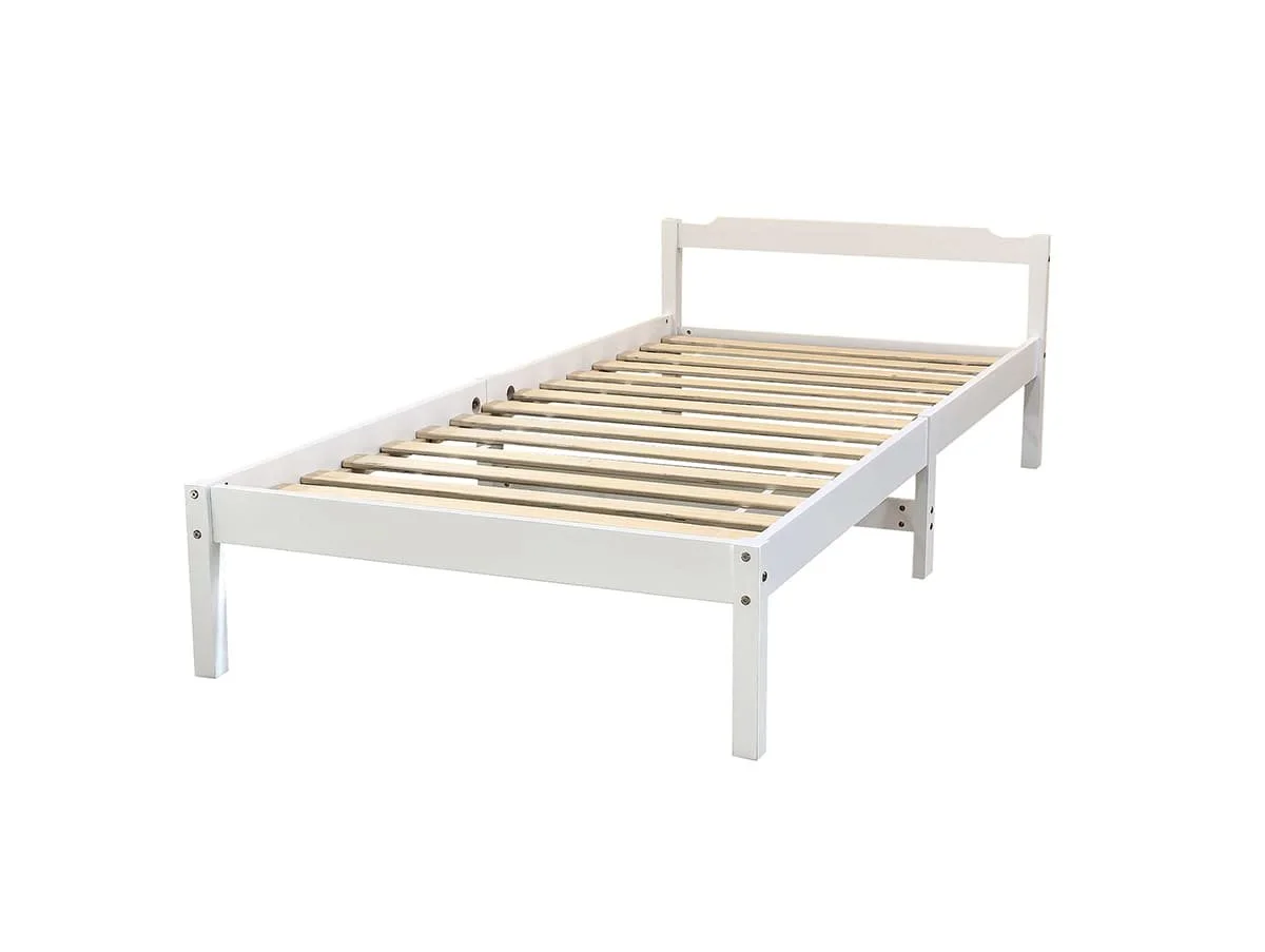 Kidsaw Kidsaw Jinsen White Wooden Bed