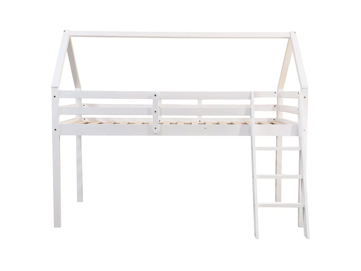 Kidsaw Kidsaw Jinsen White Wooden Mid Sleeper Bed