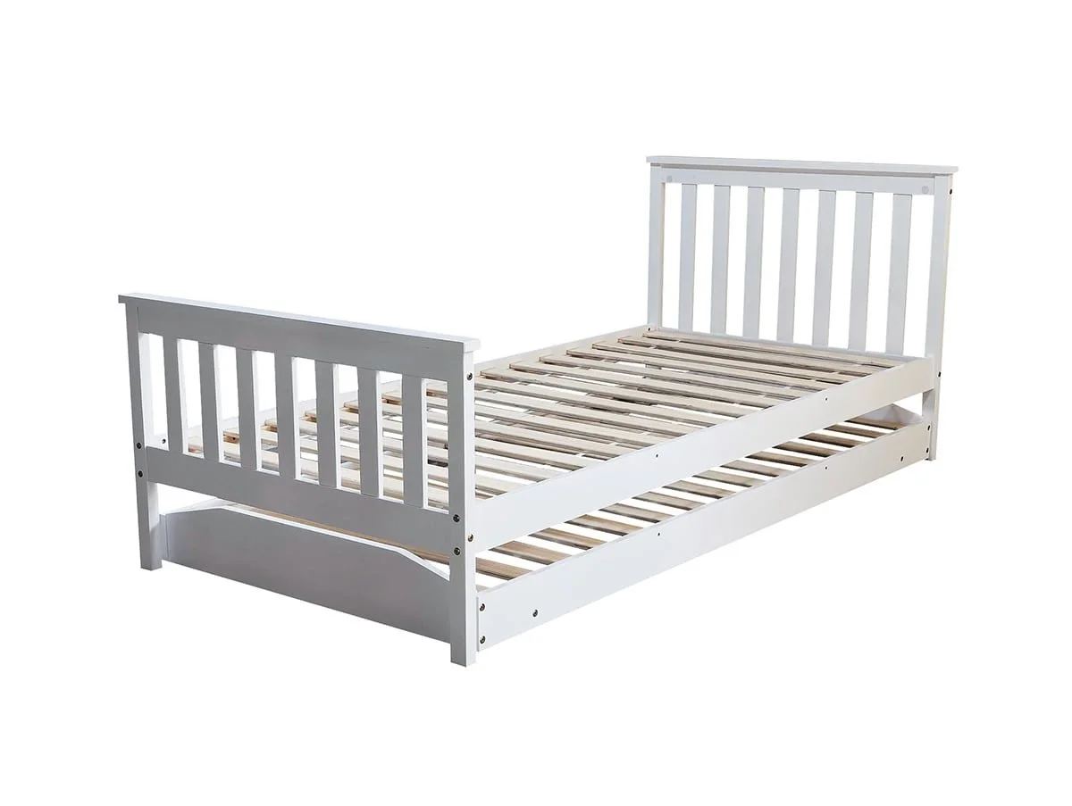 Kidsaw Kidsaw Jinsen White Wooden Pull Out Bed