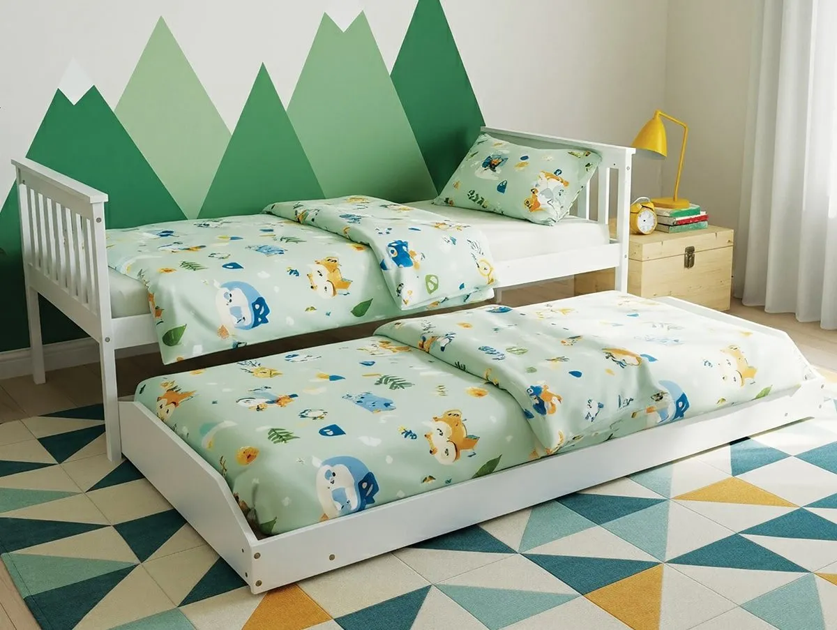 Kidsaw Kidsaw Jinsen White Wooden Pull Out Bed