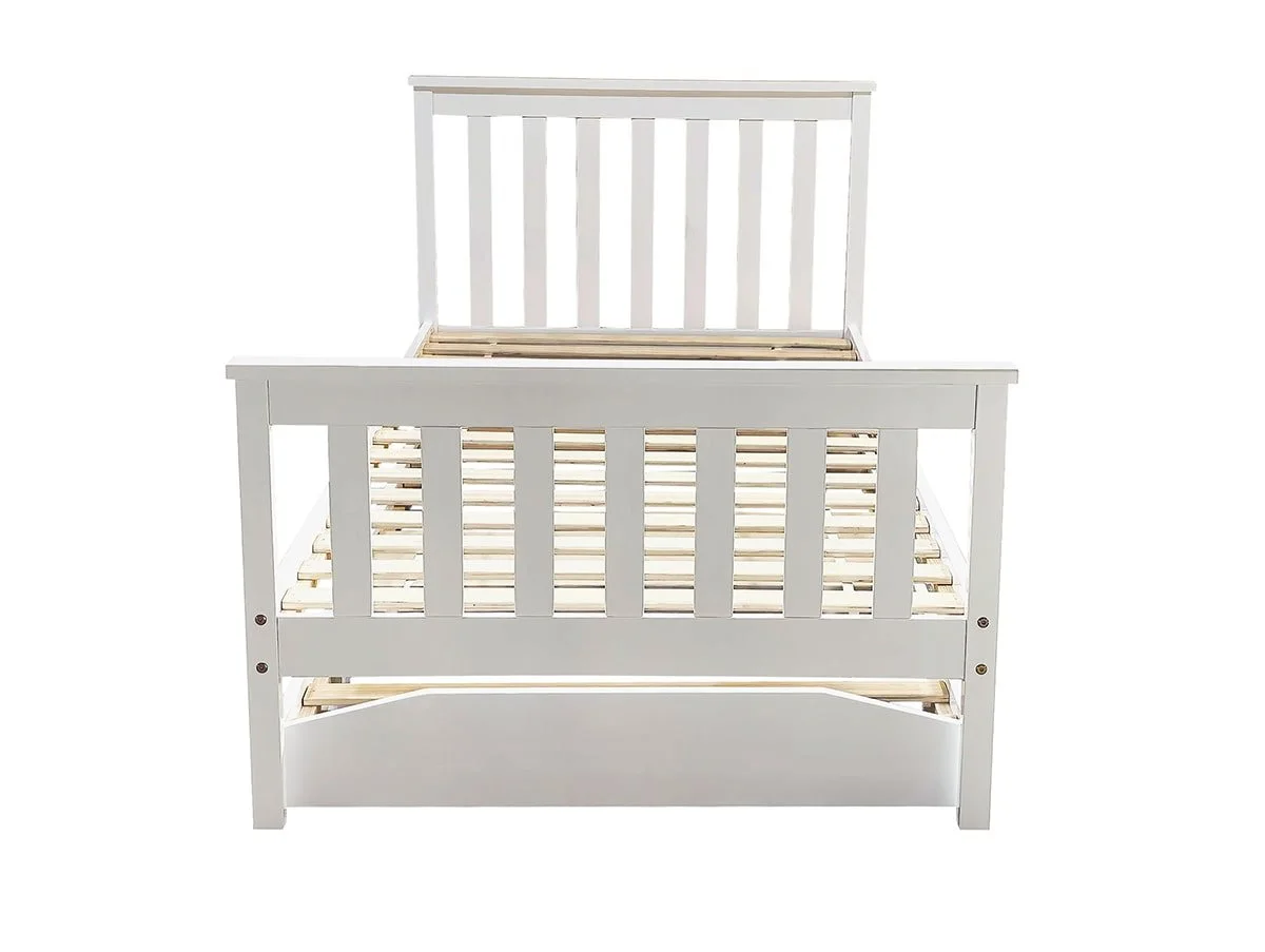 Kidsaw Kidsaw Jinsen White Wooden Pull Out Bed