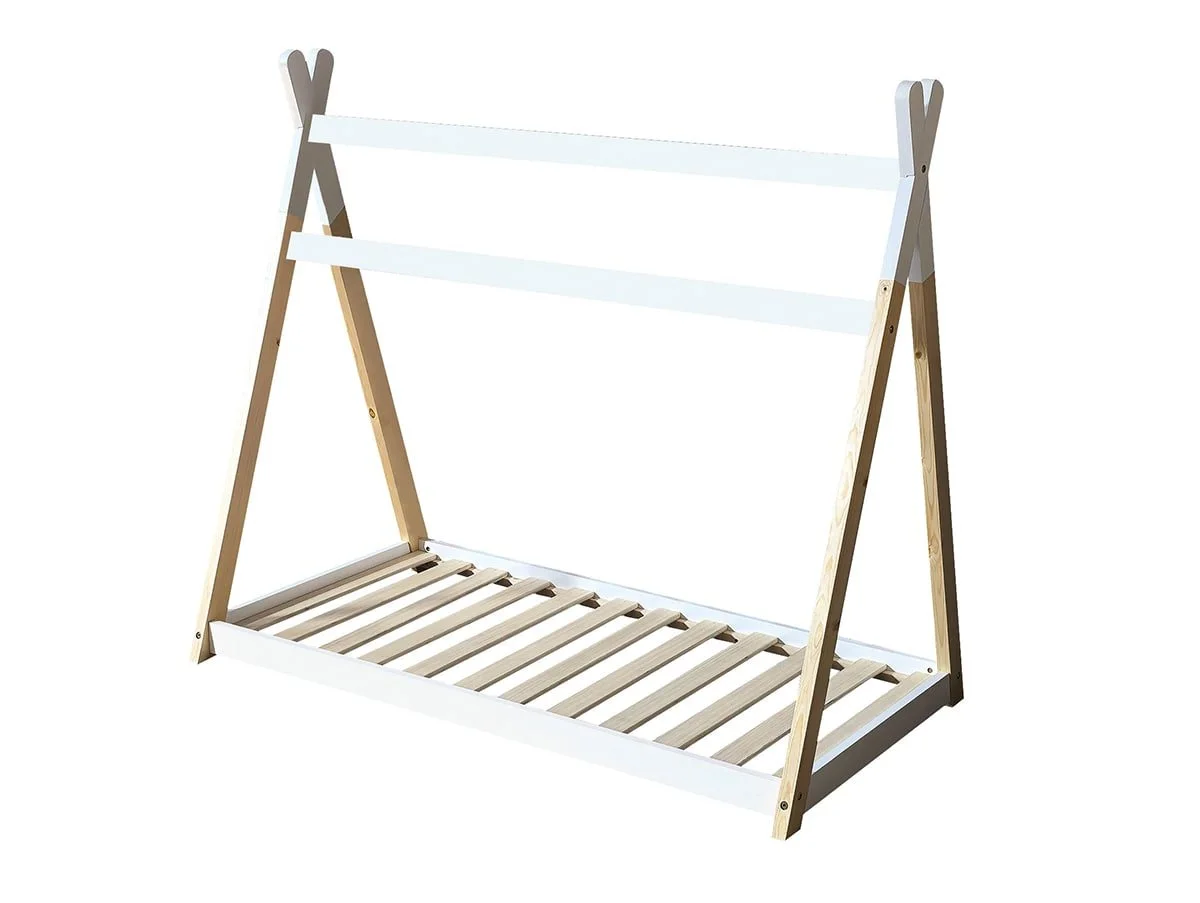 Kidsaw Kidsaw Jinsen White Wooden Toddler House Bed