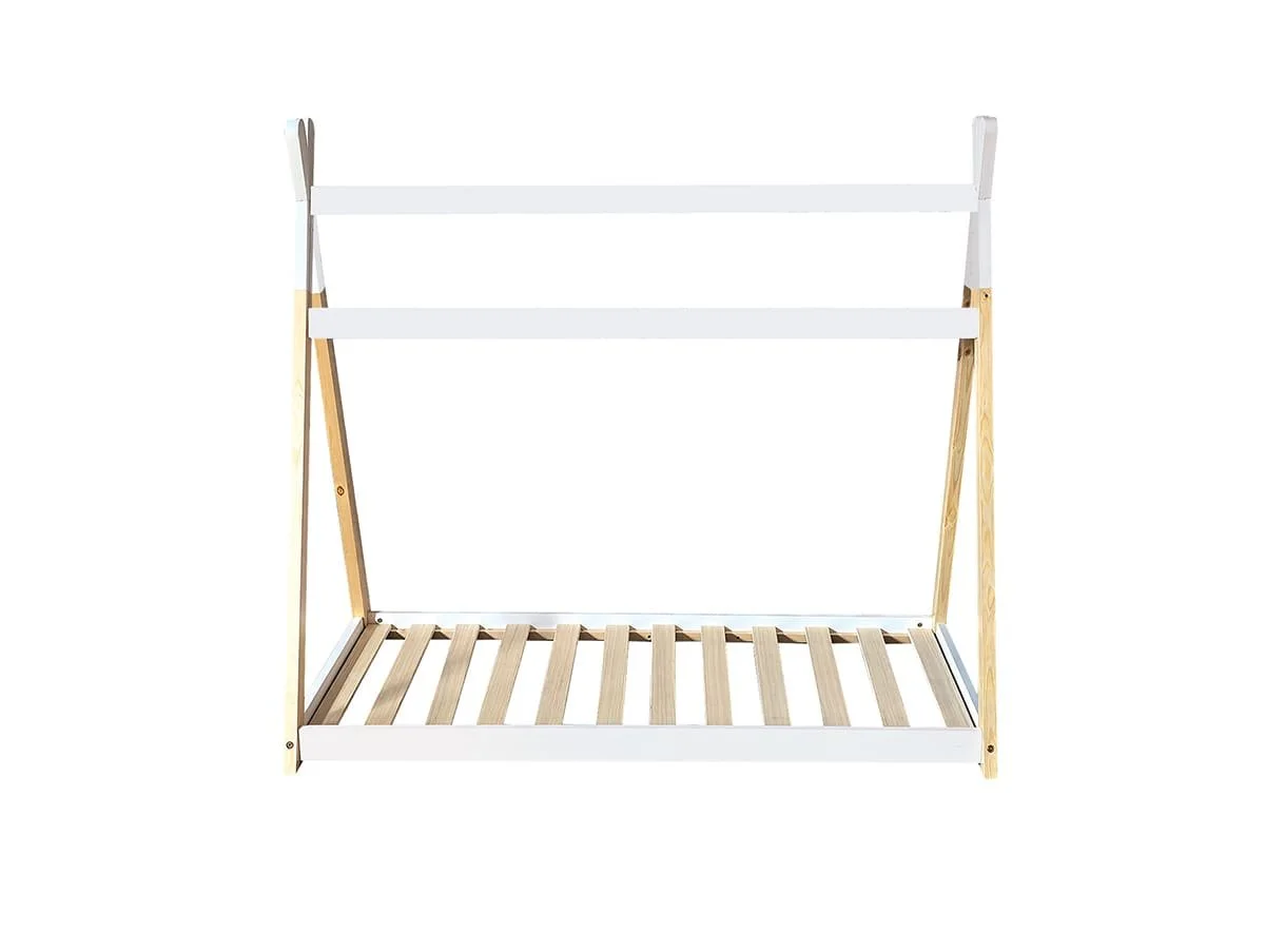 Kidsaw Kidsaw Jinsen White Wooden Toddler House Bed