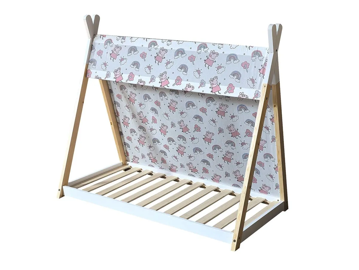 Kidsaw Kidsaw Peppa Pig White Wooden Toddler House Bed