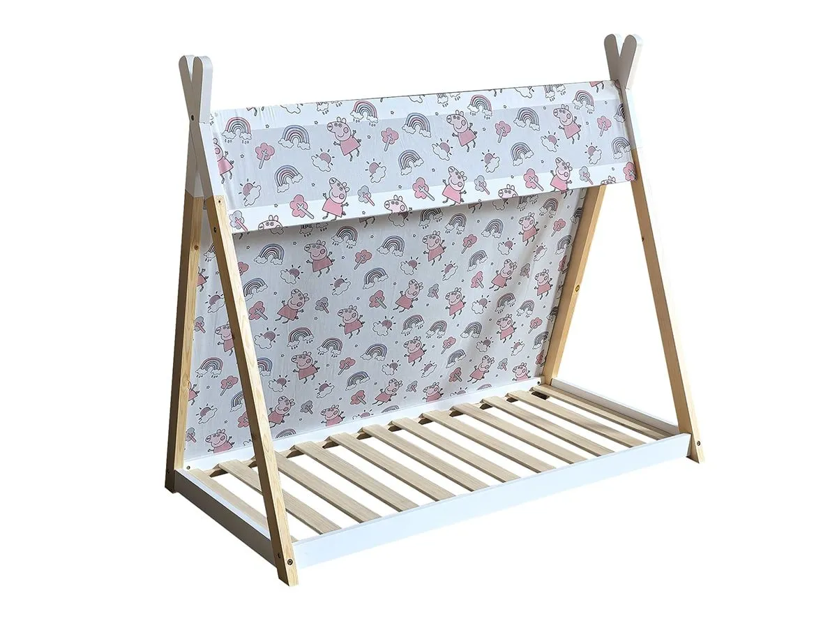 Kidsaw Kidsaw Peppa Pig White Wooden Toddler House Bed
