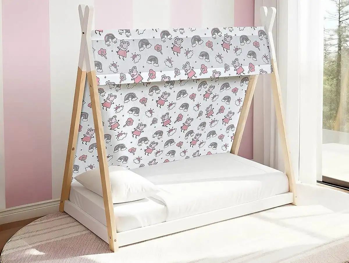 Kidsaw Kidsaw Peppa Pig White Wooden Toddler House Bed