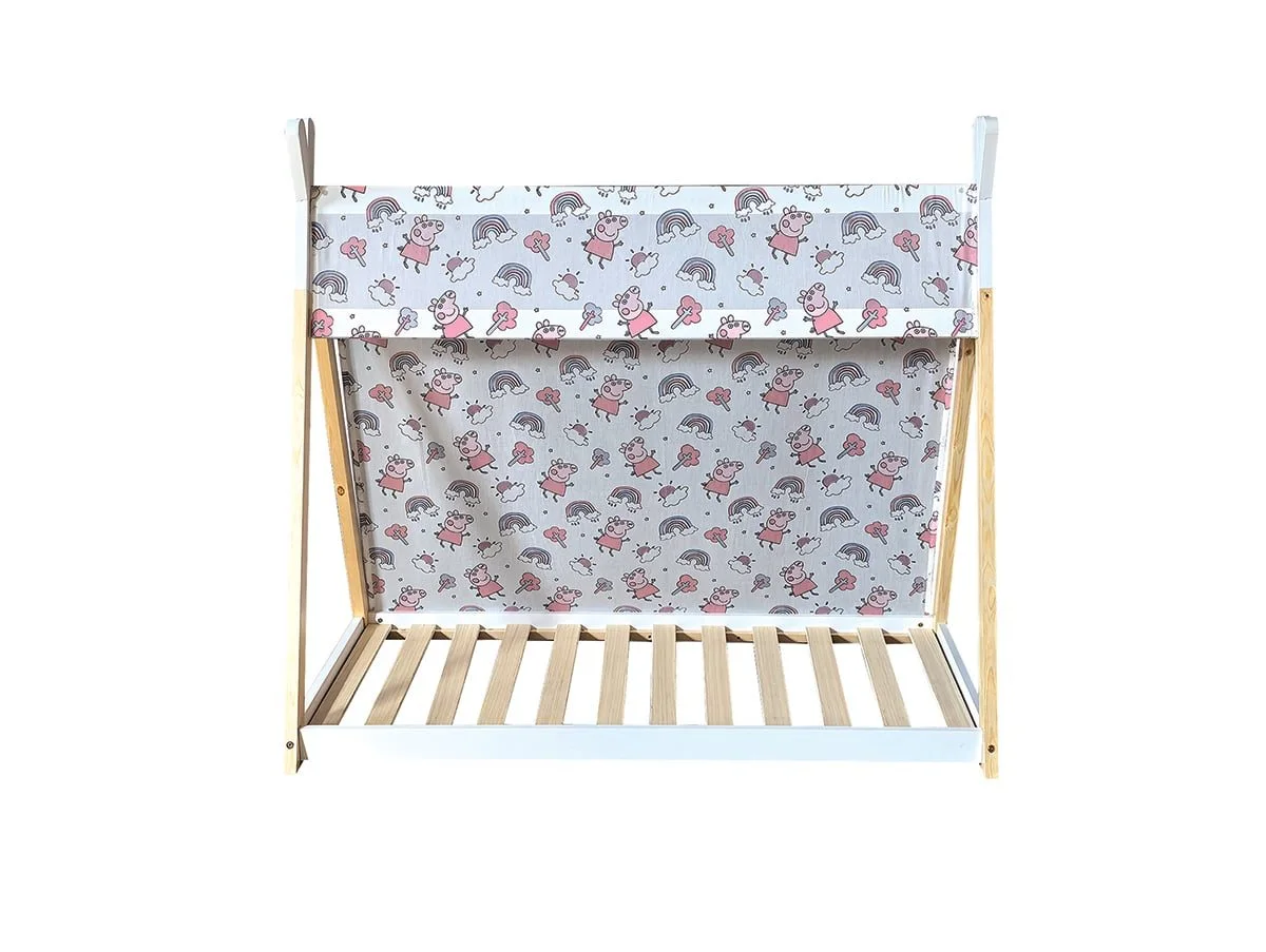 Kidsaw Kidsaw Peppa Pig White Wooden Toddler House Bed
