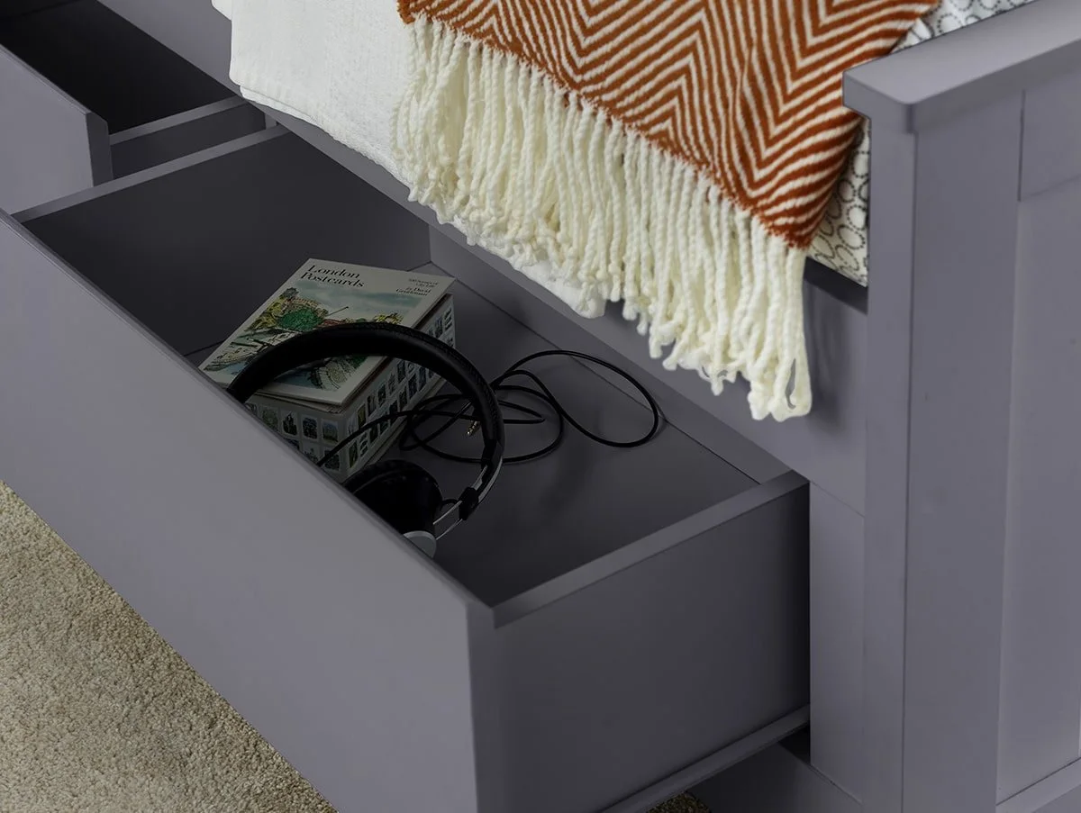 Bedmaster Bedmaster Enzo Grey Storage Wooden Bed Frame