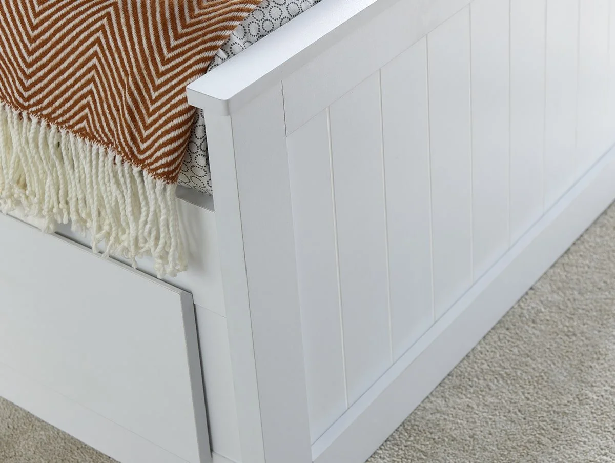Bedmaster Bedmaster Enzo White Storage Wooden Bed Frame
