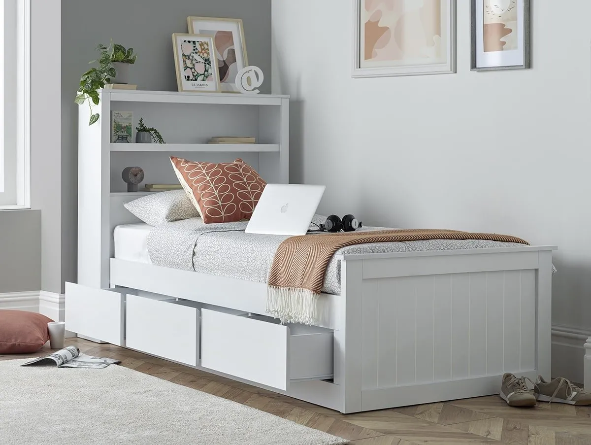 Bedmaster Bedmaster Enzo White Storage Wooden Bed Frame