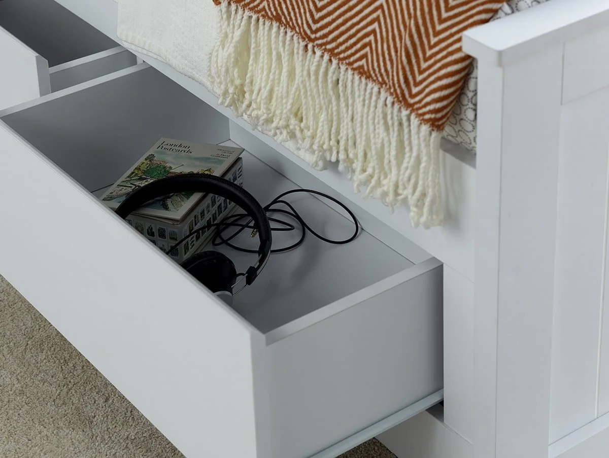 Bedmaster Bedmaster Enzo White Storage Wooden Bed Frame