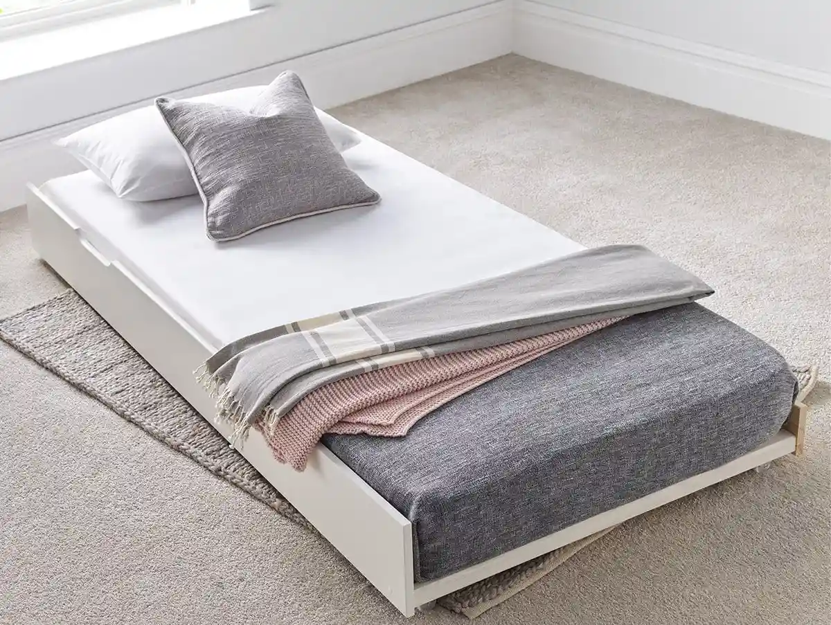 Bedmaster Bedmaster Tyler White Trundle Under Bed Frame