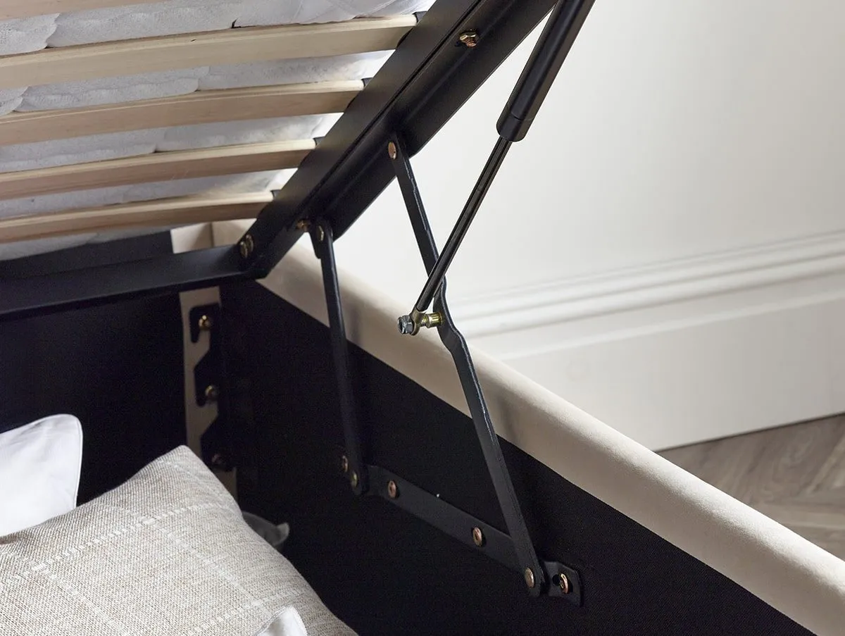 Bedmaster Bedmaster Warwick Natural Velvet Ottoman Bed Frame