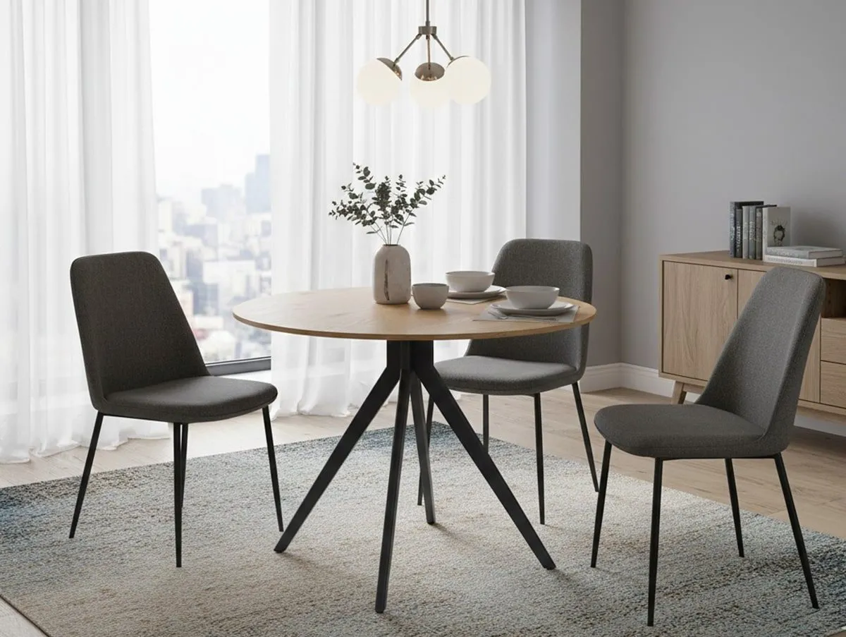 Core Core Aspen Round Light Oak Dining Table