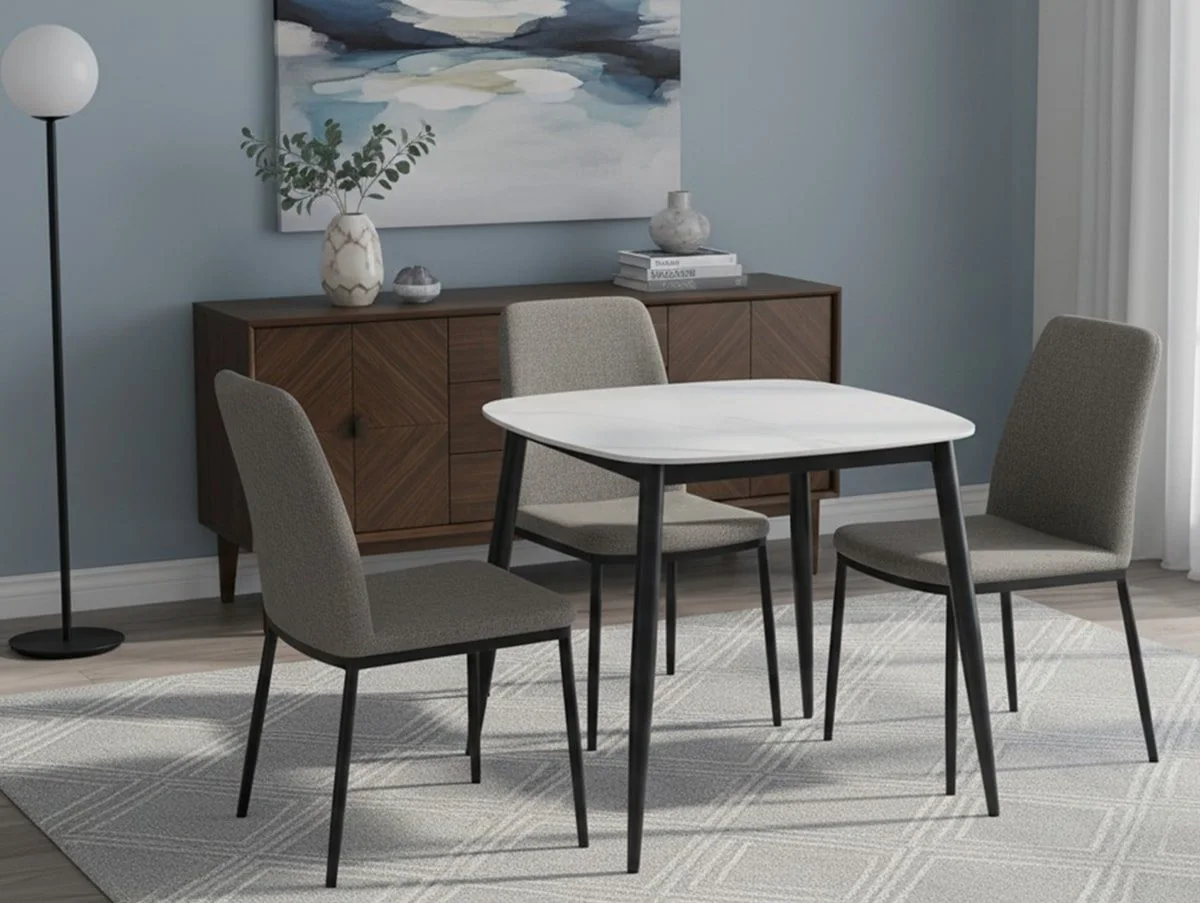 Core Core Aspen Square White Gloss Dining Table