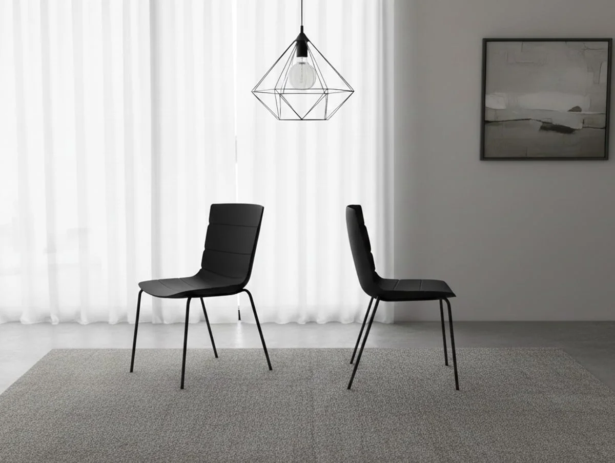 Core Core Bali Set of 2 Black Plastic Dining Chairs