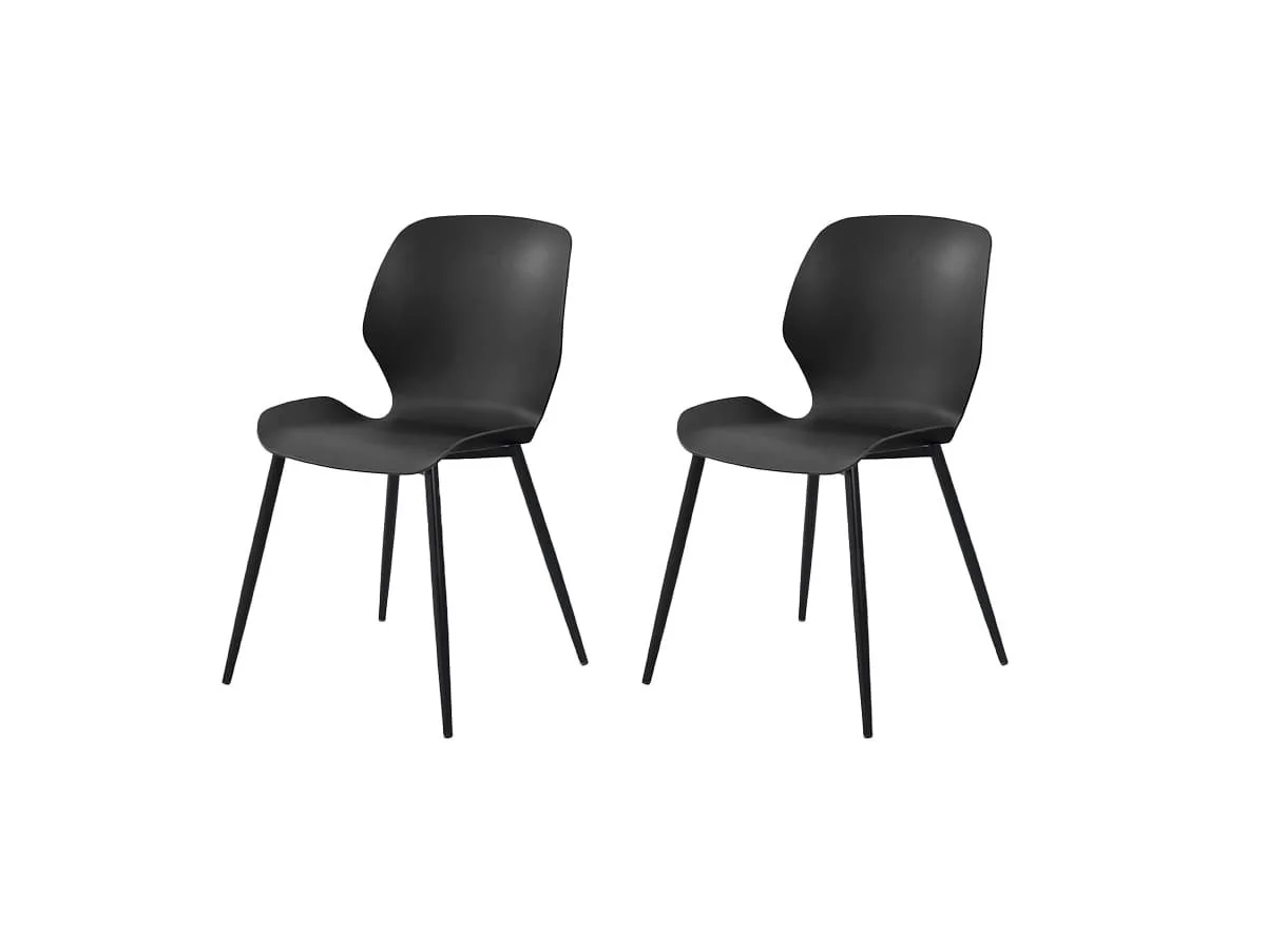 Core Core Carnaby Set of 2 Black Plastic Dining Chairs