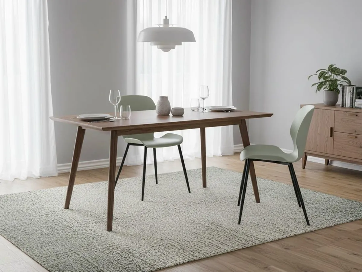 Core Core Carnaby Set of 2 Sage Green Plastic Dining Chairs
