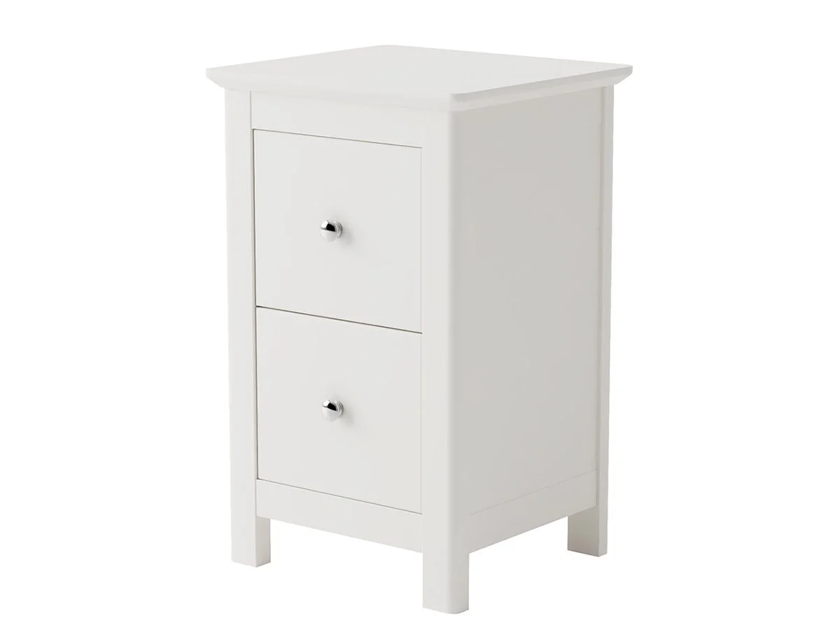 Core Core Nairn 2 Drawer Small White Bedside Table