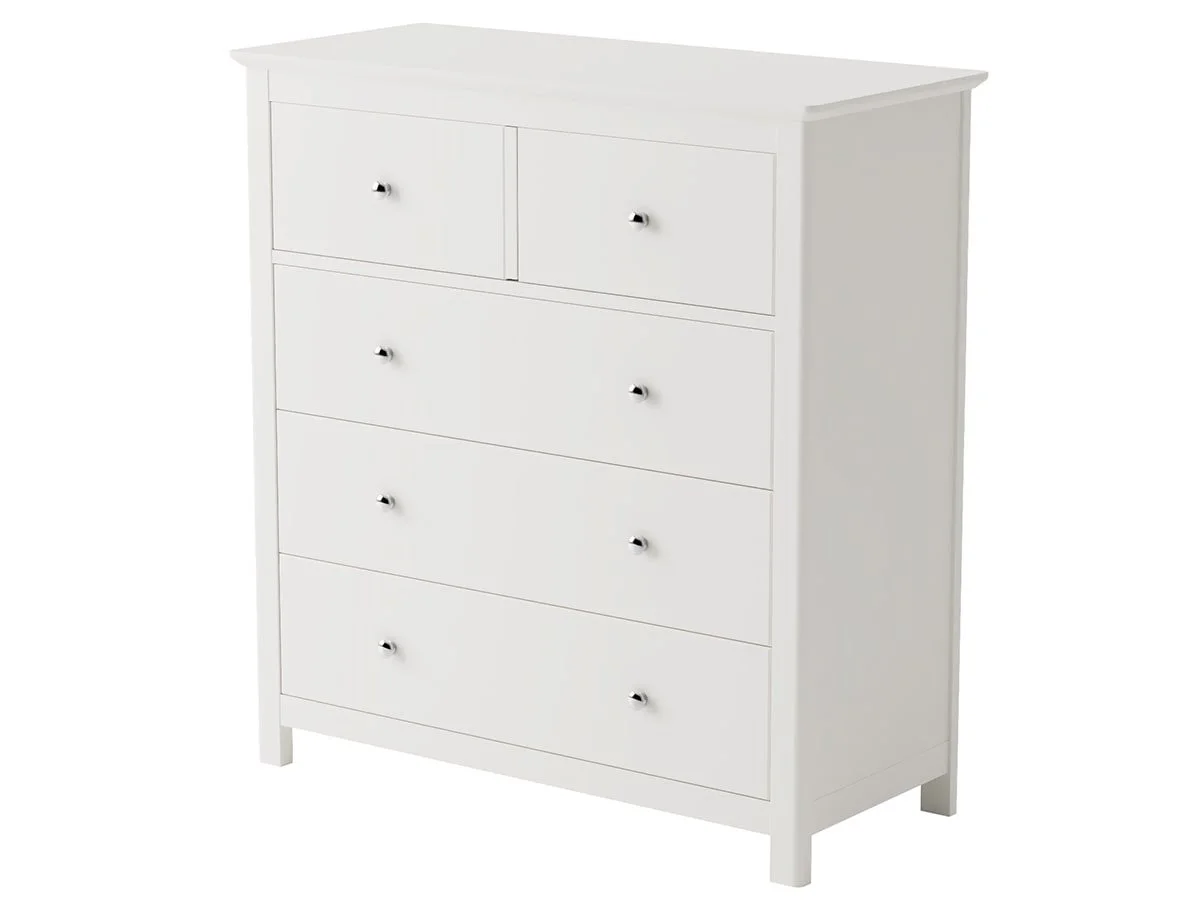 Core Core Nairn 2+3 Drawer White Chest of Drawers