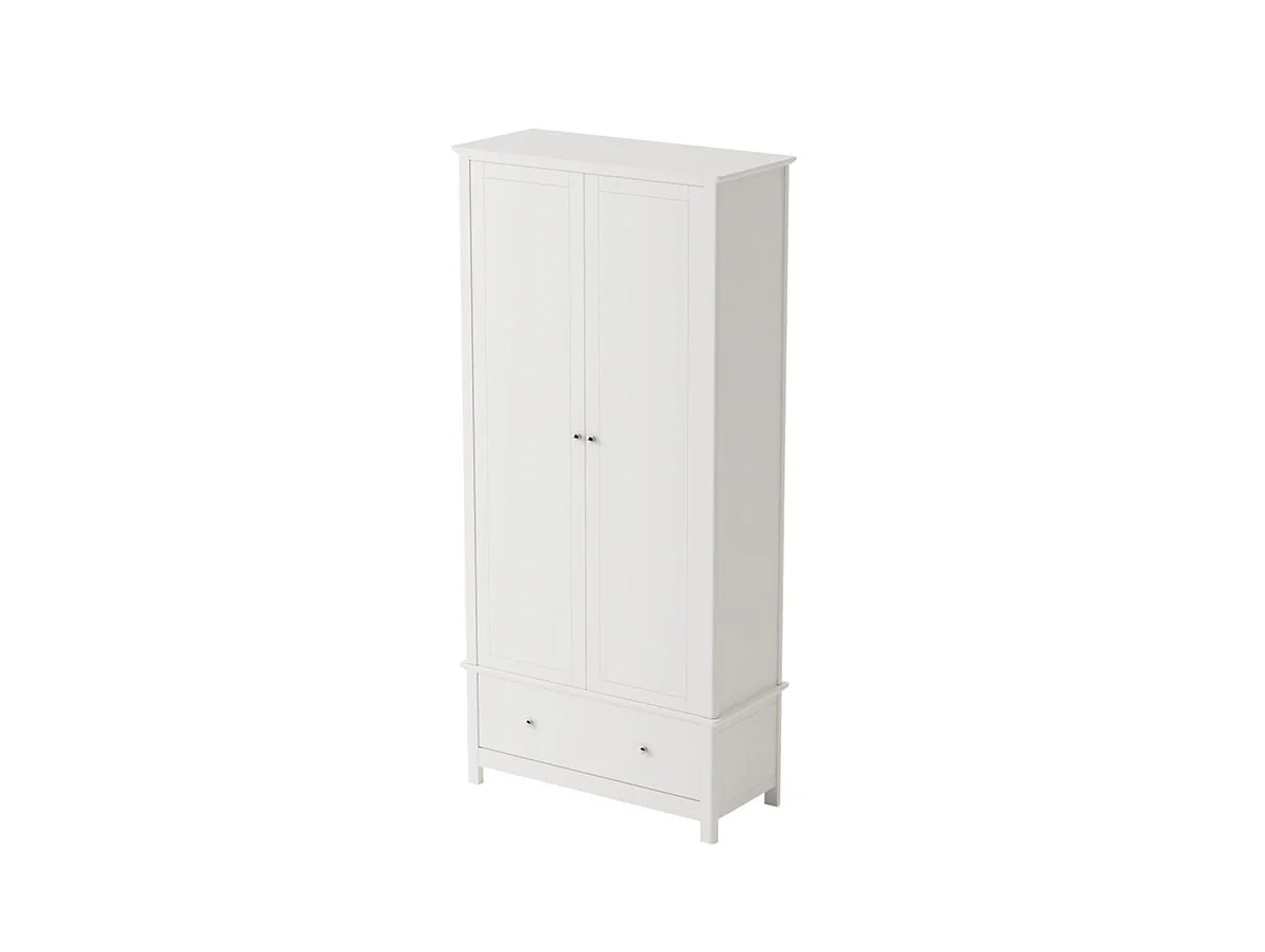 Core Core Nairn White 2 Door 1 Drawer Wardrobe