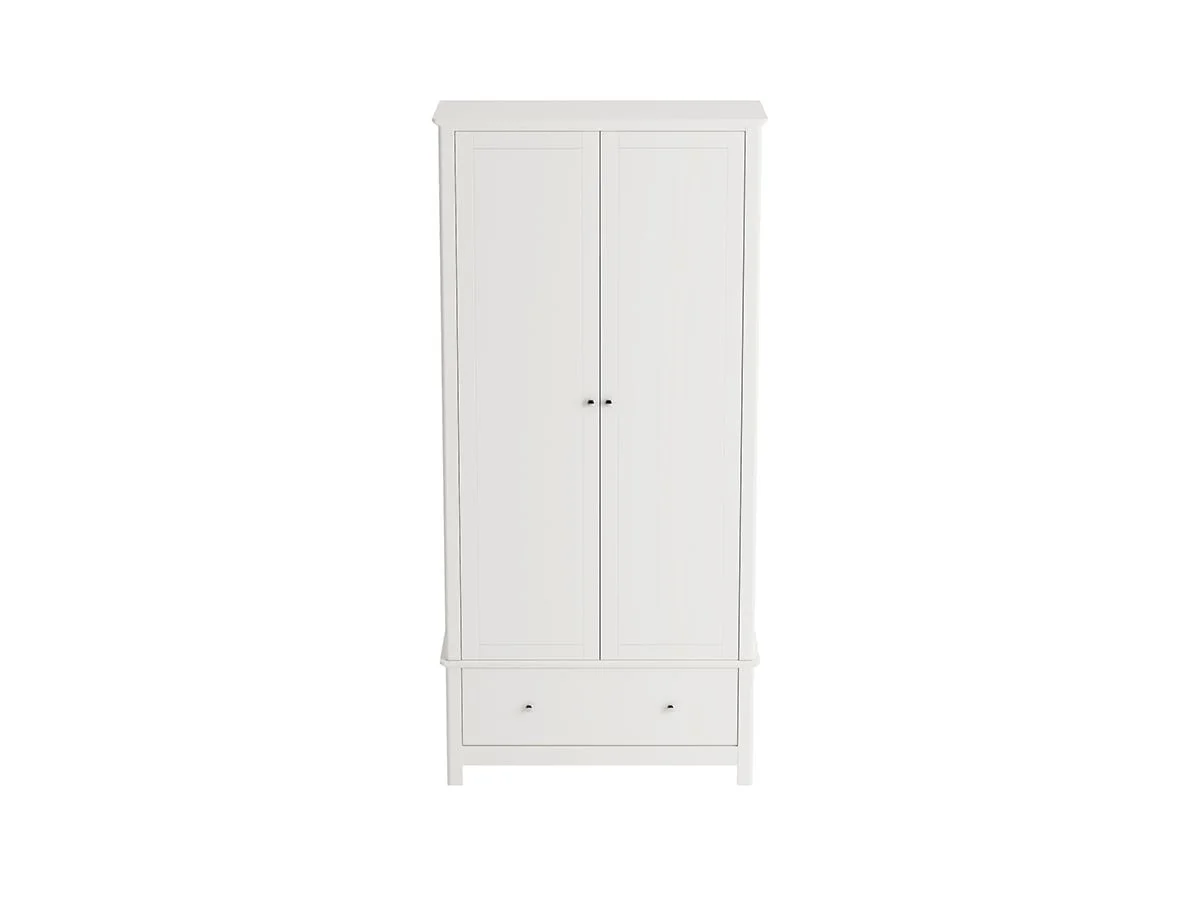 Core Core Nairn White 2 Door 1 Drawer Wardrobe