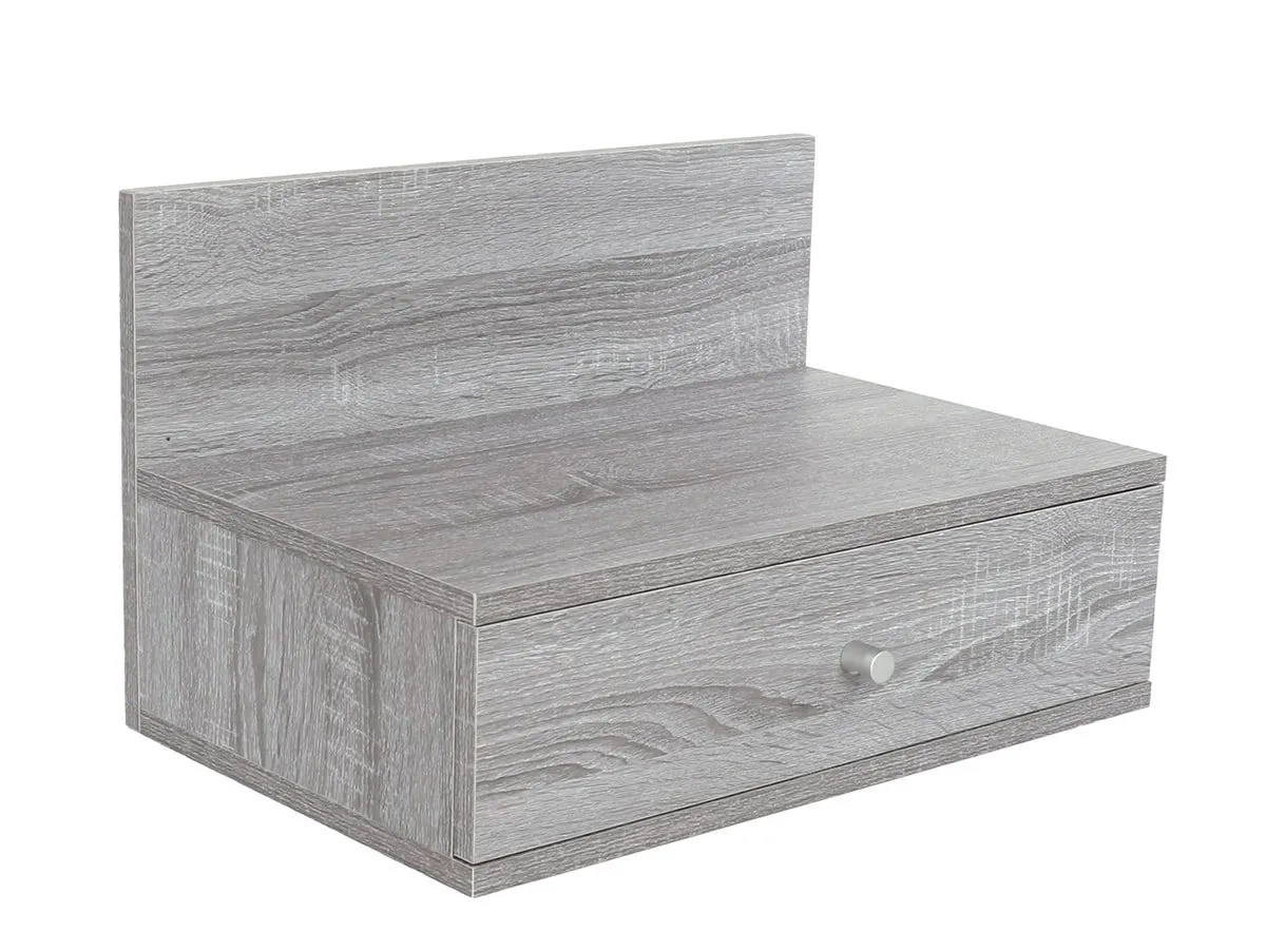 Core Core Kelly Set of 2 Wall Hanging Grey Oak Bedside Table