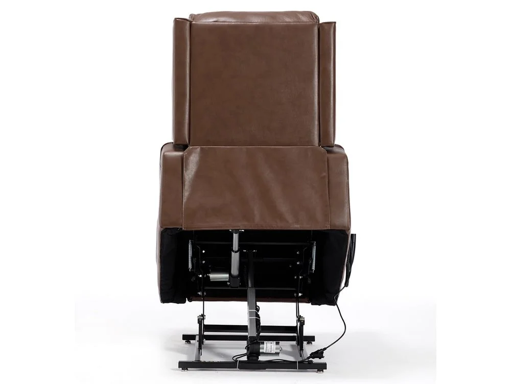 ASC ASC Turin Dual Motor Chestnut Brown Leather Riser Recliner Chair
