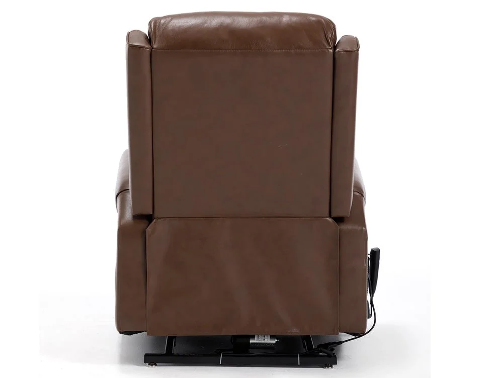 ASC ASC Turin Dual Motor Chestnut Brown Leather Riser Recliner Chair