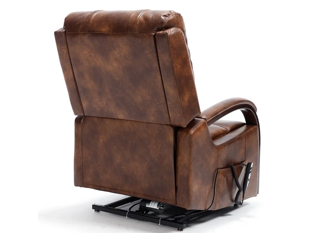 ASC ASC Regal Dual Motor Tan Faux Leather Riser Recliner Chair