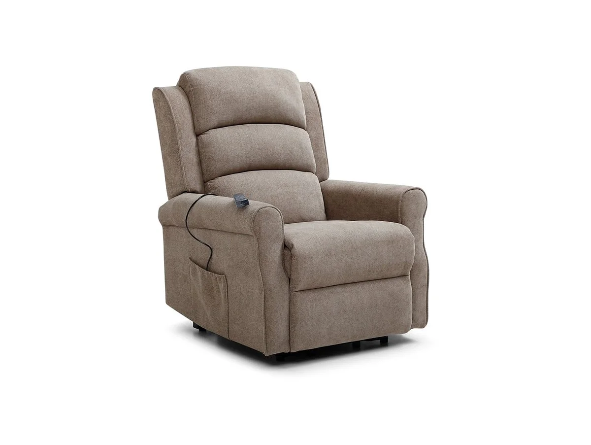 Kyoto Kyoto Baxter Dual Motor Mushroom Chenille Riser Recliner Chair