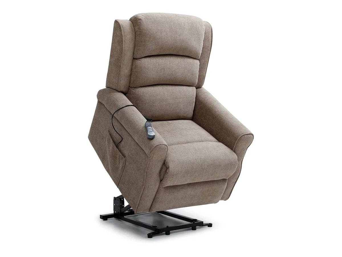 Kyoto Kyoto Baxter Dual Motor Mushroom Chenille Riser Recliner Chair