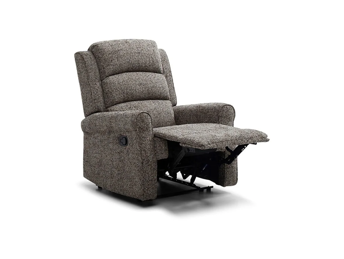 Kyoto Kyoto Baxter Grey Woven Chenille Recliner Chair
