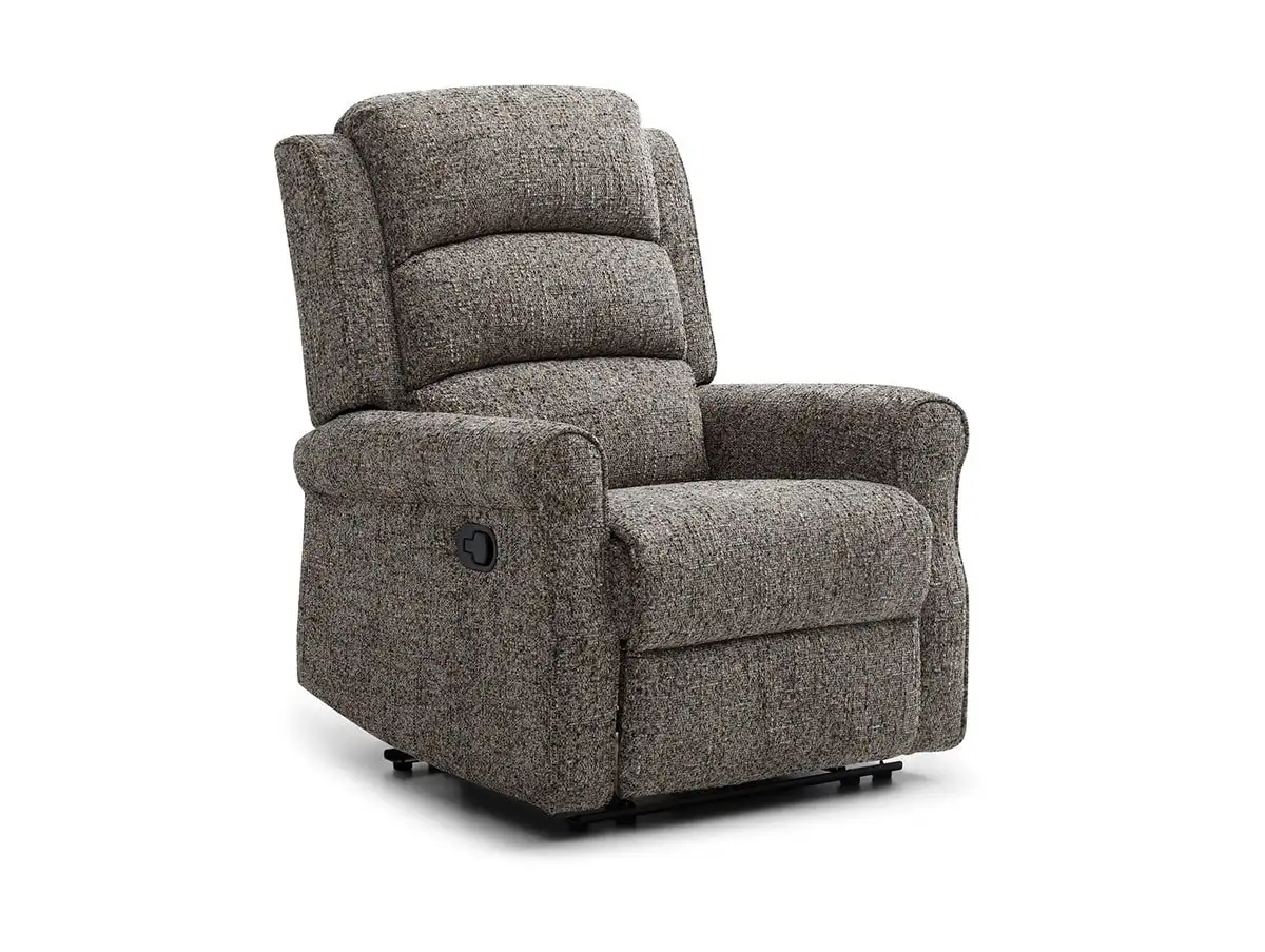 Kyoto Kyoto Baxter Grey Woven Chenille Recliner Chair