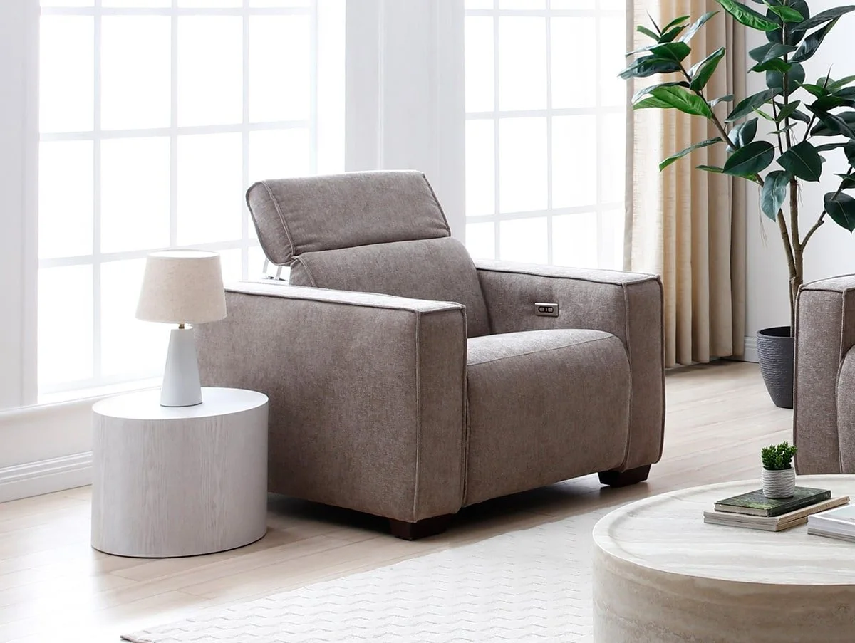 Kyoto Kyoto Primo Mole Chenille Fabric Power Recliner Chair