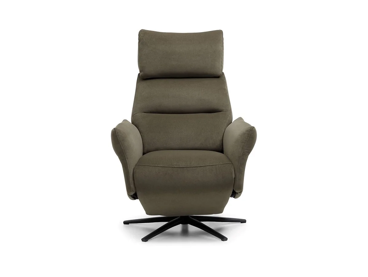 Kyoto Kyoto Austin Washed Olive Velvet Fabric Power Recliner Chair