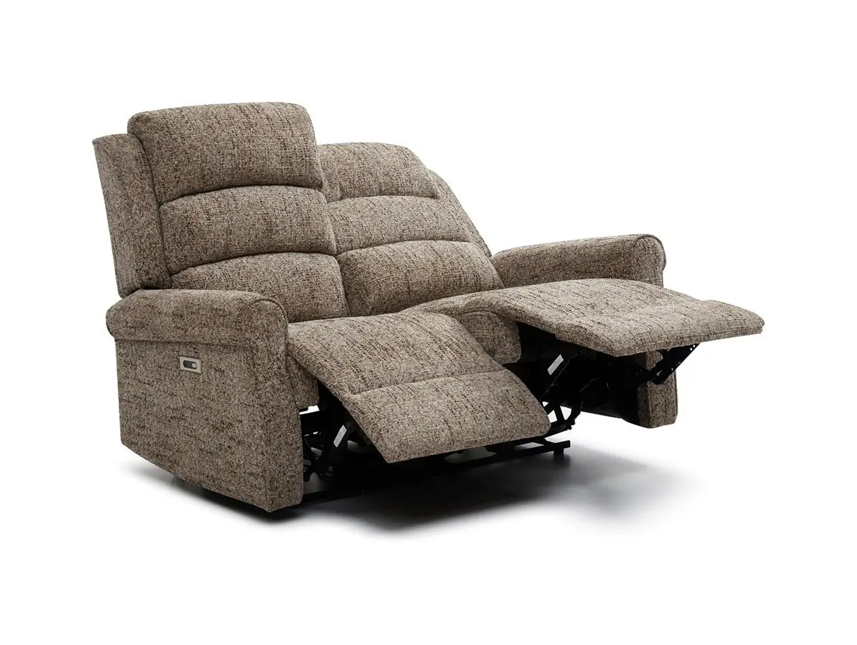 Kyoto Kyoto Baxter Fawn Woven Chenille 2 Seater Recliner Sofa