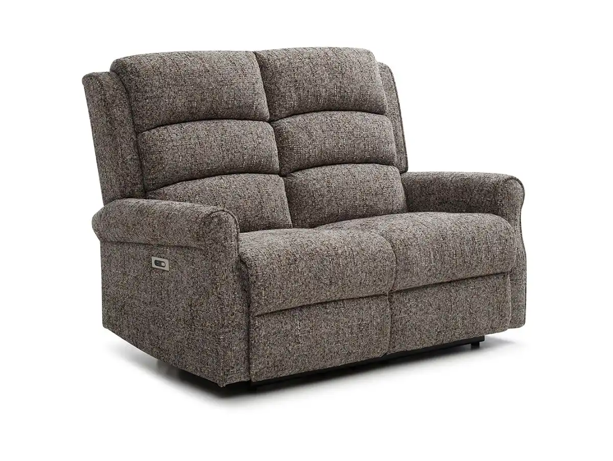 Kyoto Kyoto Baxter Grey Woven Chenille 2 Seater Recliner Sofa