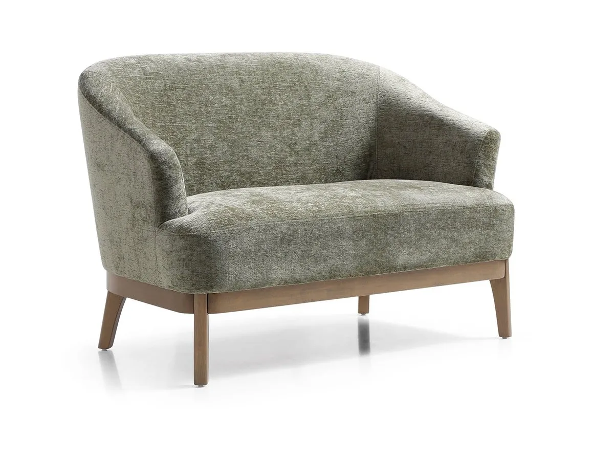 Kyoto Kyoto Ella Olive Chenille Fabric 2 Seater Sofa