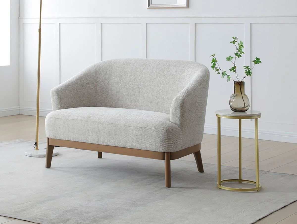 Kyoto Kyoto Ella Natural Chenille Fabric 2 Seater Sofa
