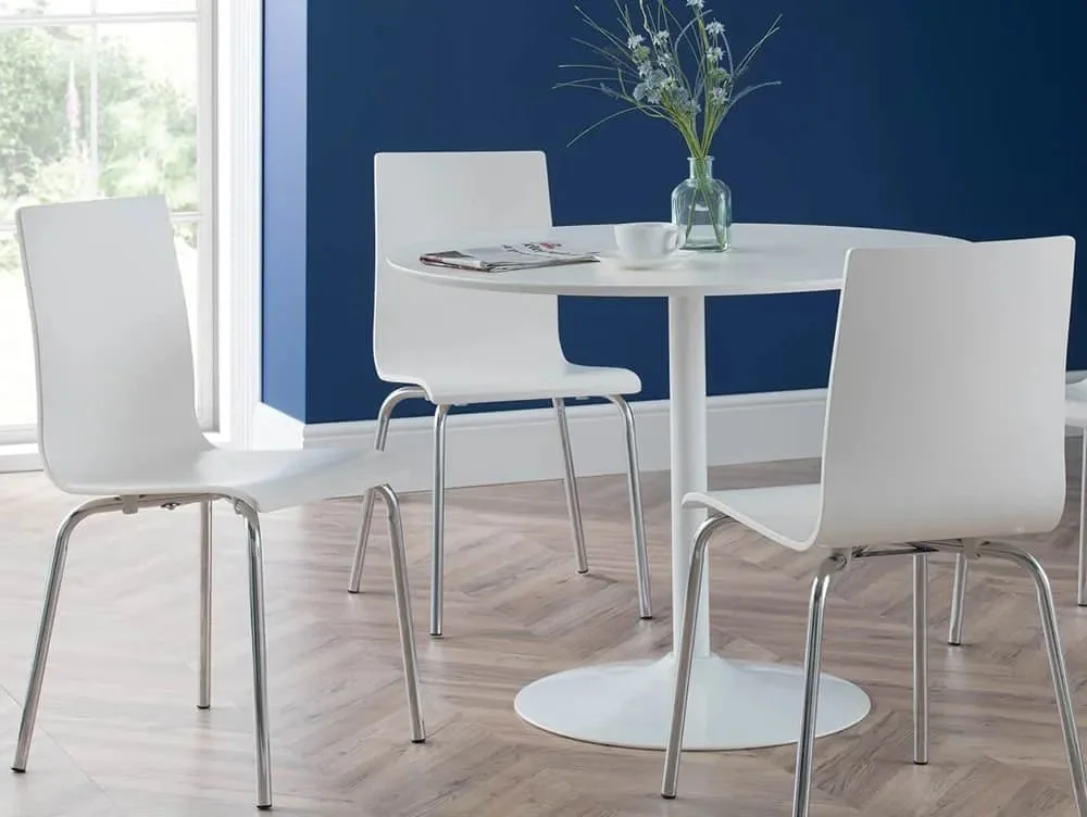 Julian Bowen Clearance - Julian Bowen Blanco 100cm White Dining Table