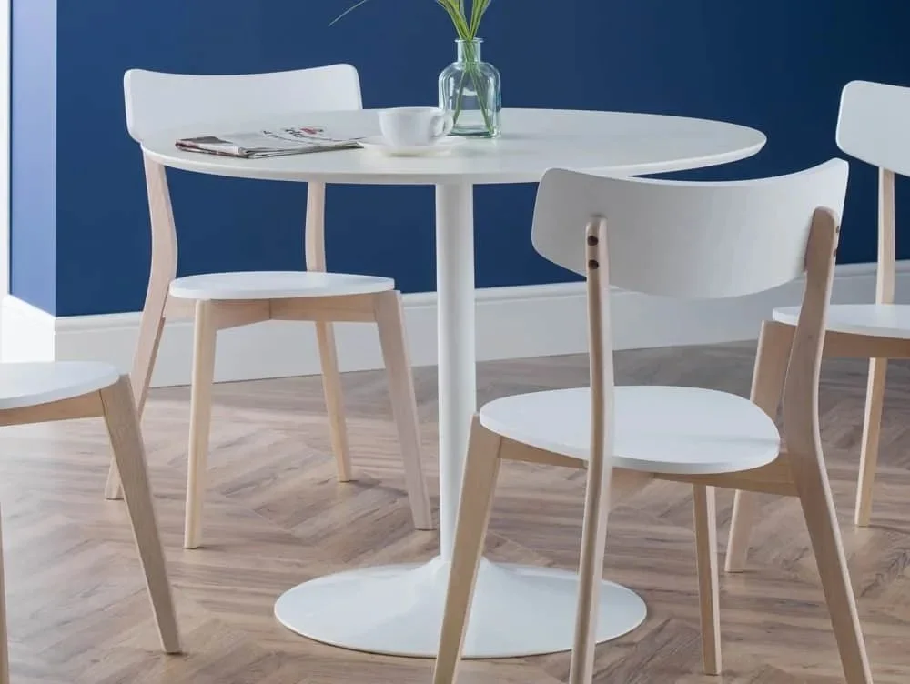 Julian Bowen Clearance - Julian Bowen Blanco 100cm White Dining Table