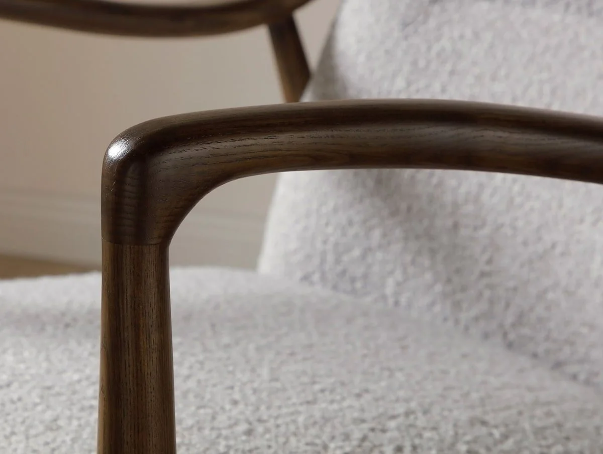 Kyoto Kyoto Tarquin Grey Soft Boucle Accent Chair