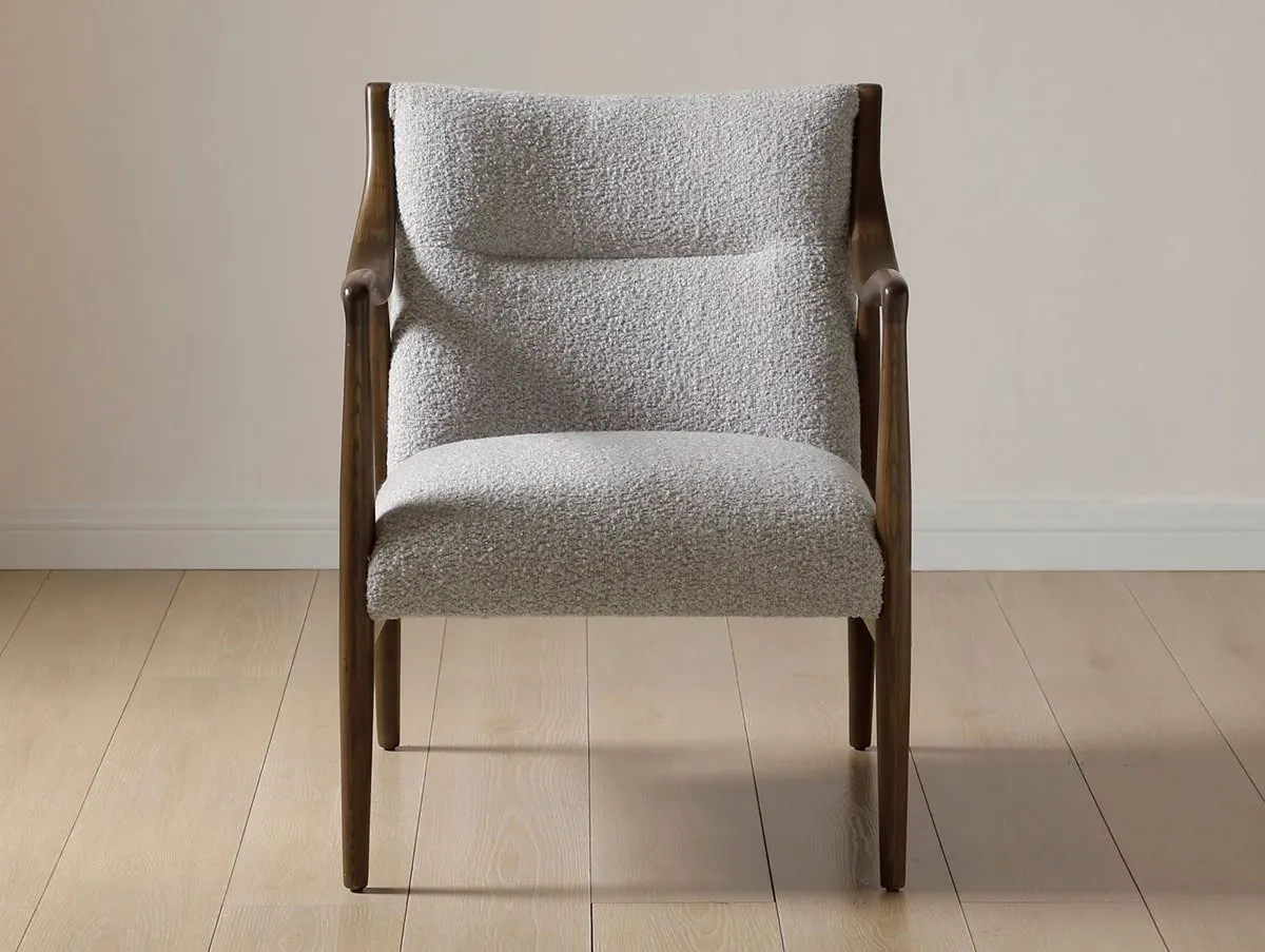 Kyoto Kyoto Tarquin Grey Soft Boucle Accent Chair