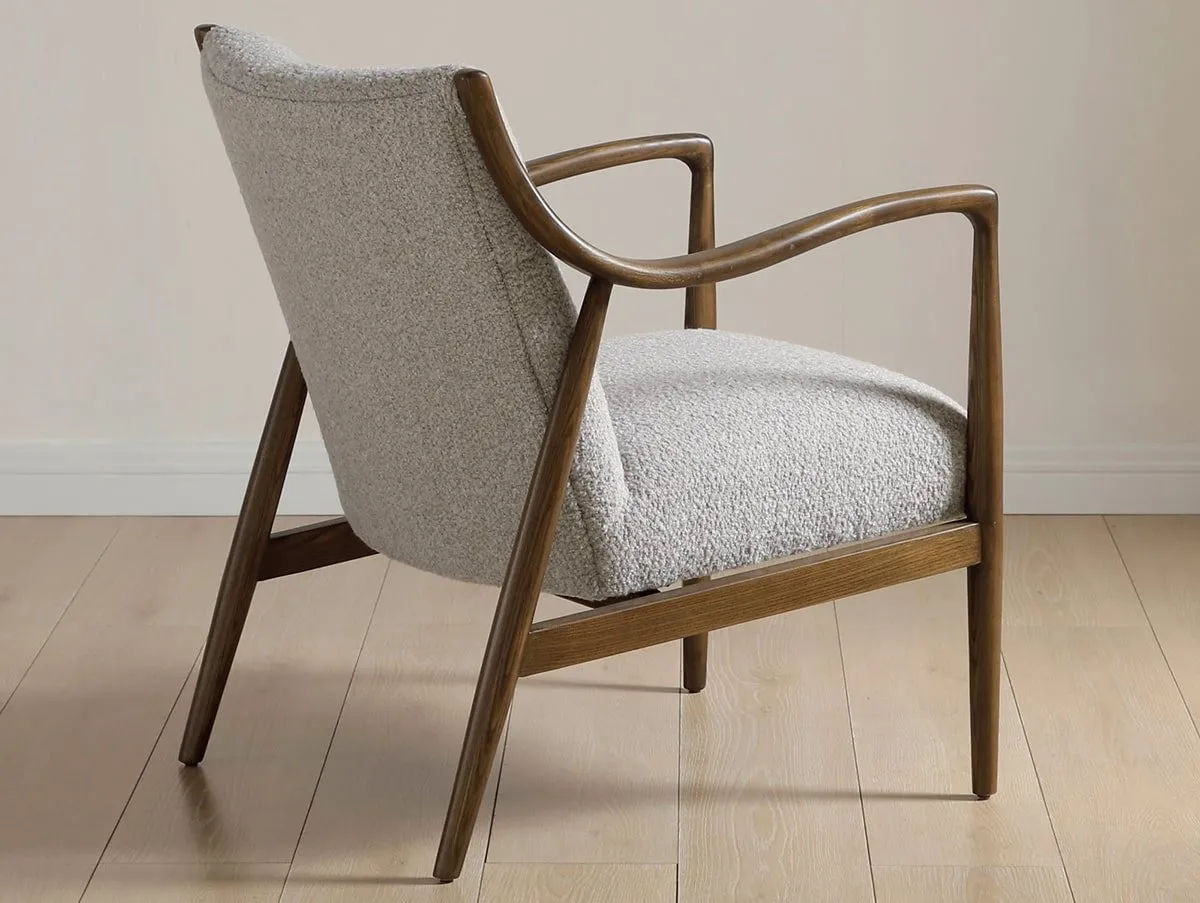 Kyoto Kyoto Tarquin Grey Soft Boucle Accent Chair
