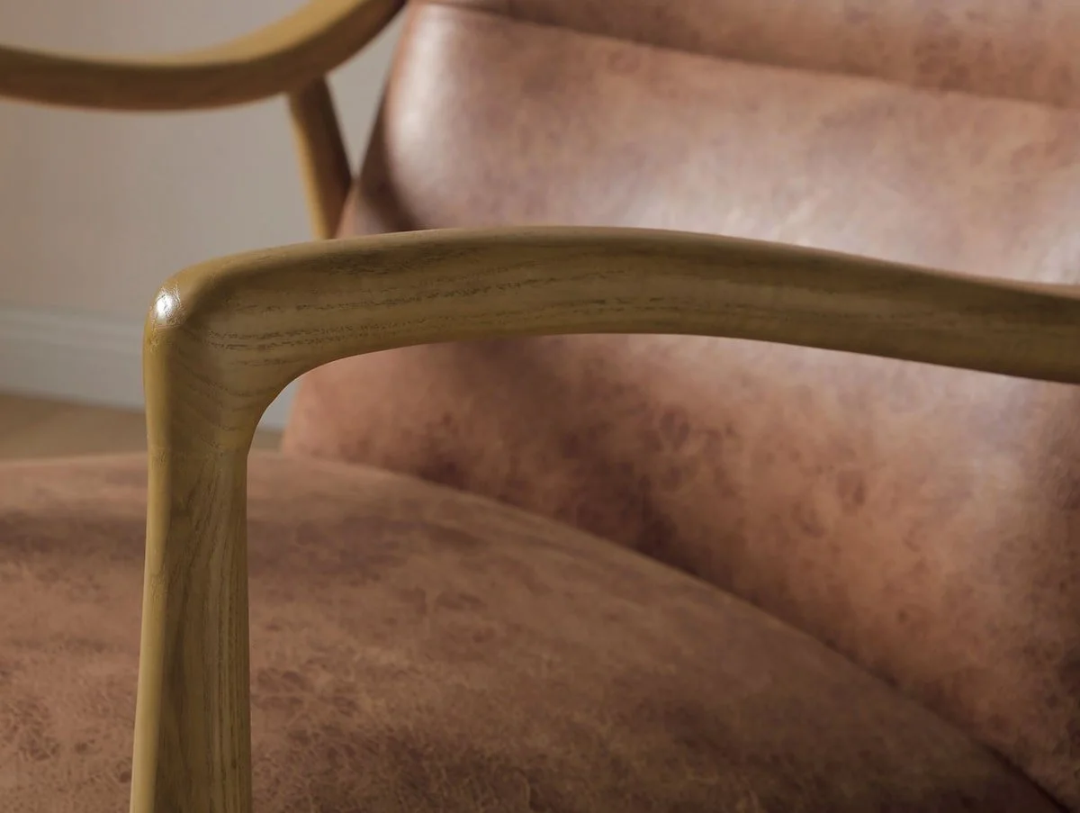 Kyoto Kyoto Tarquin Tan Leather Accent Chair